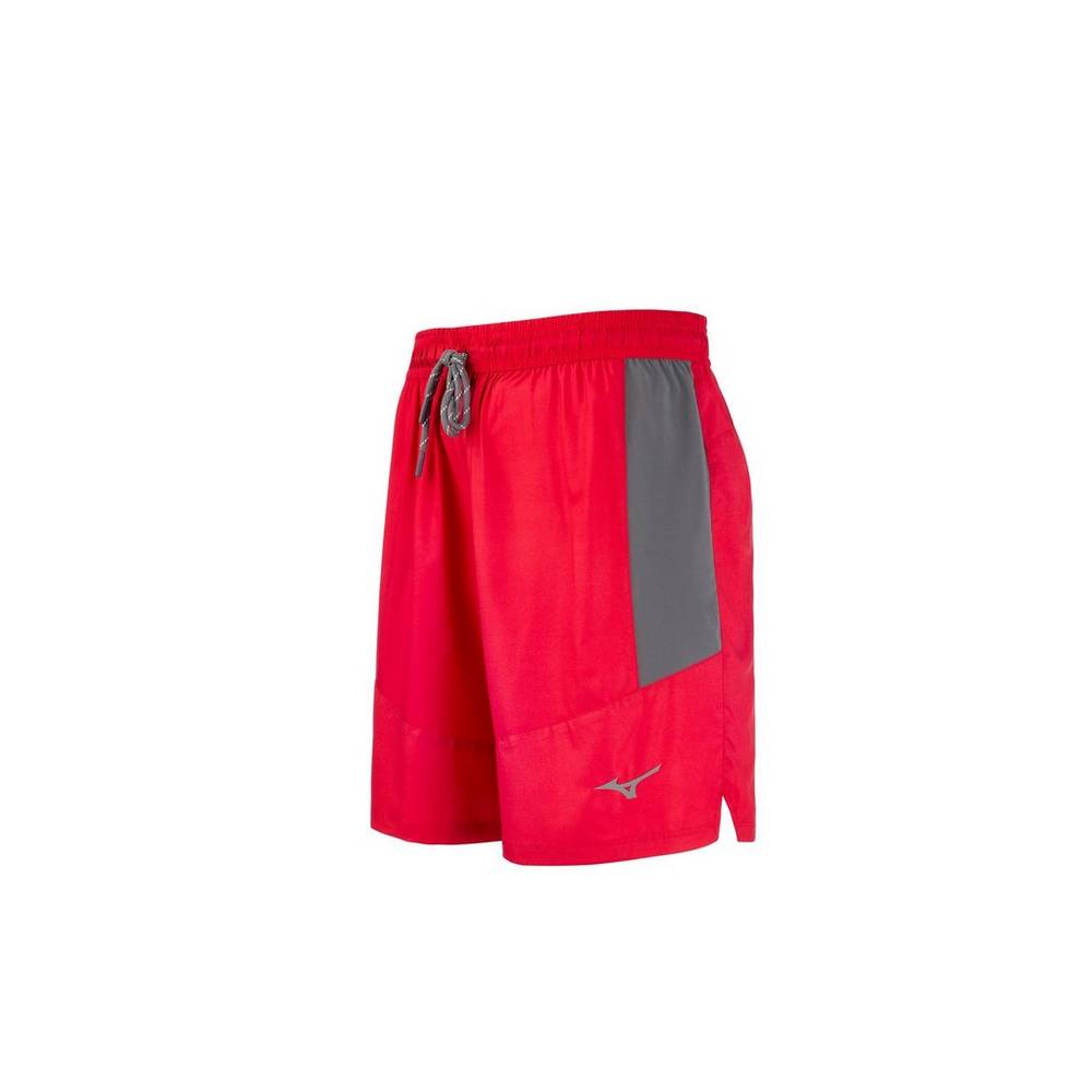 Panske Šortky Mizuno 7" Volley Červené Vypredaj NCKG28169